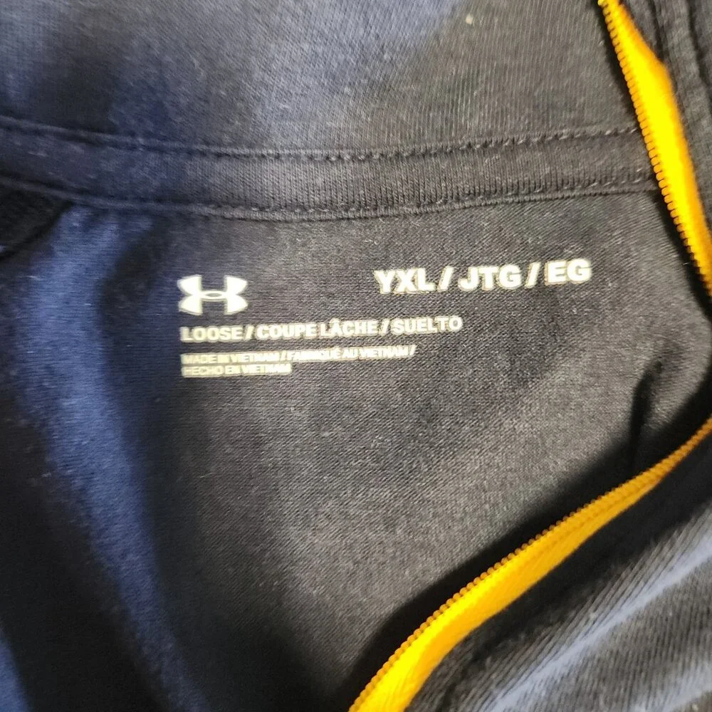 Under Armour US Naval Academy Midshipmen 1/4 Zip Pullover Navy Blue Youth‎ XL